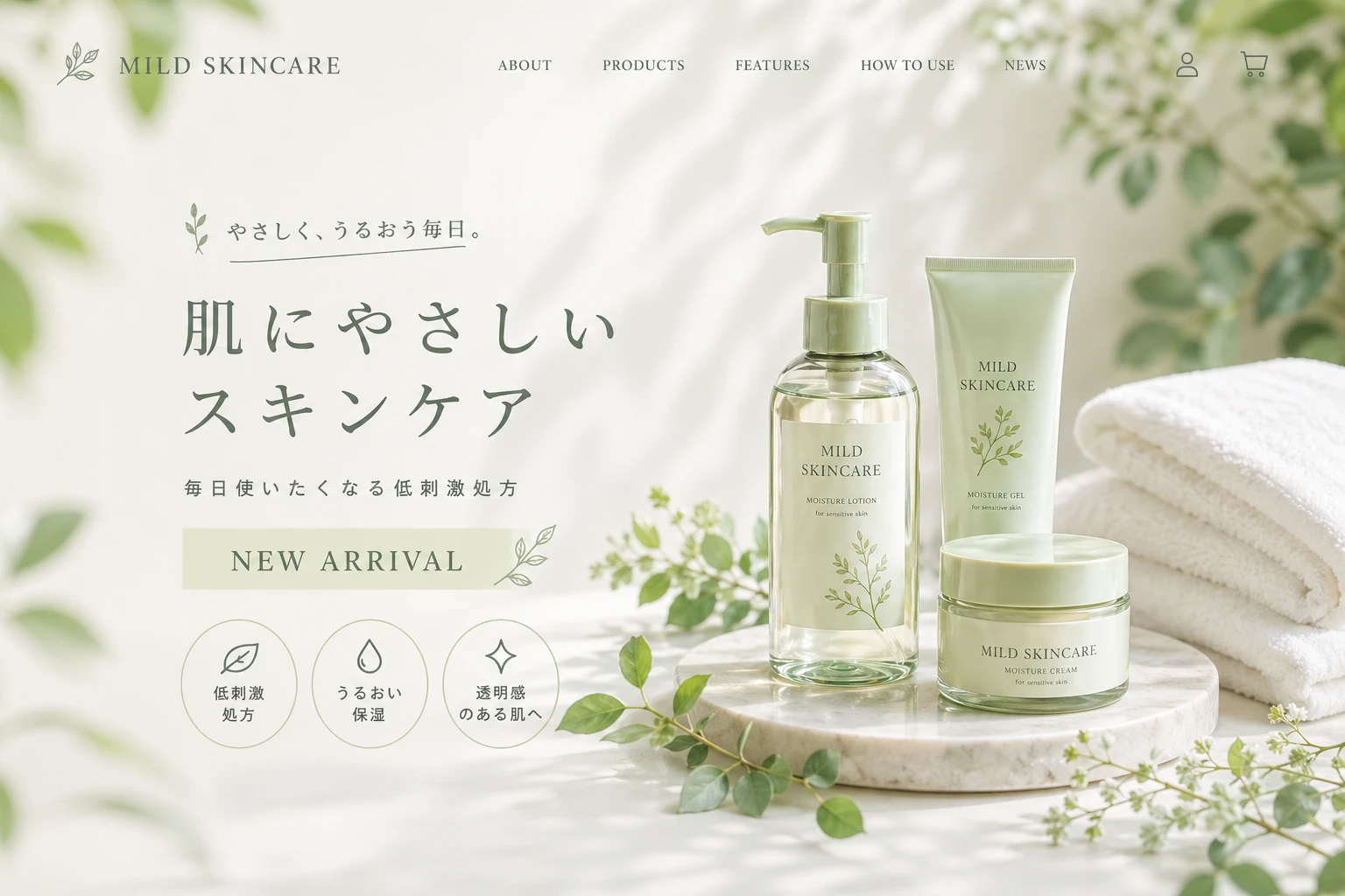 スキンケア Web デザイン